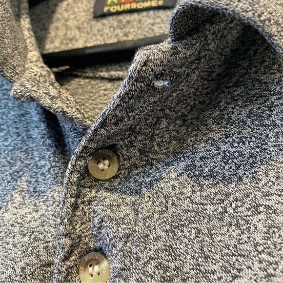 Disney Foursome M Grumpy Embroidered Snow White Mens Polo Shirt in Heather Grey - Picture 4 of 16